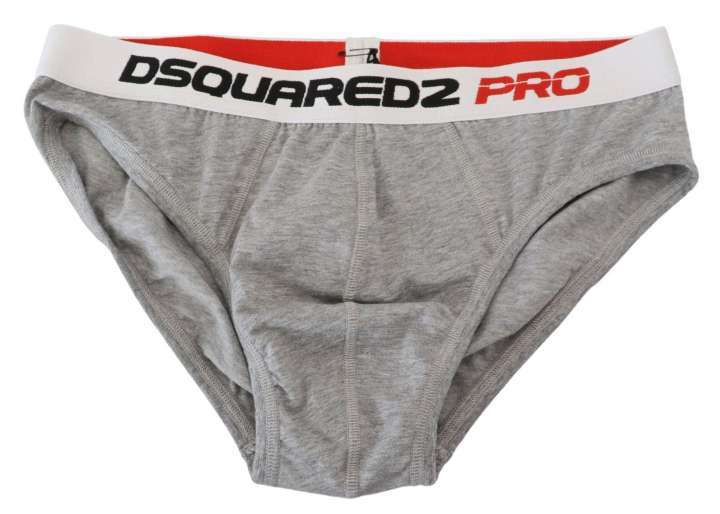 Priser på Dsquared2 Grå Logo Bomuld Undertøj