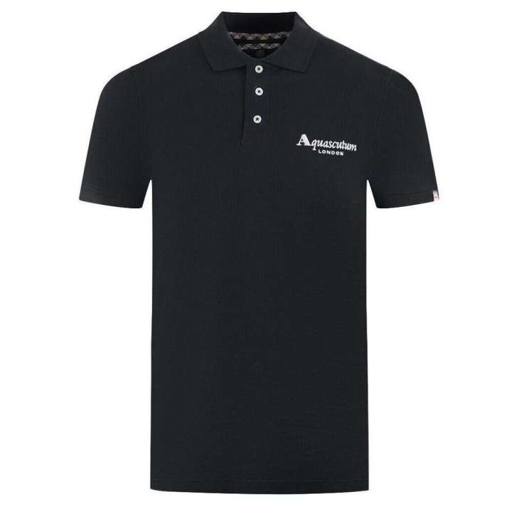 Priser på Aquascutum Sort Bomuld Polo Shirt