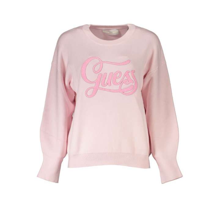 Priser på Guess Chic Pink Long Sleeve Embroidered Sweater