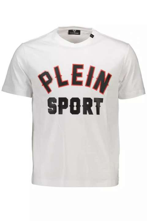 Priser på Plein Sport Hvid Bomuld T-Shirt