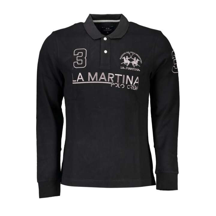 Priser på La Martina Elegant Long Sleeved Sort Polo Shirts