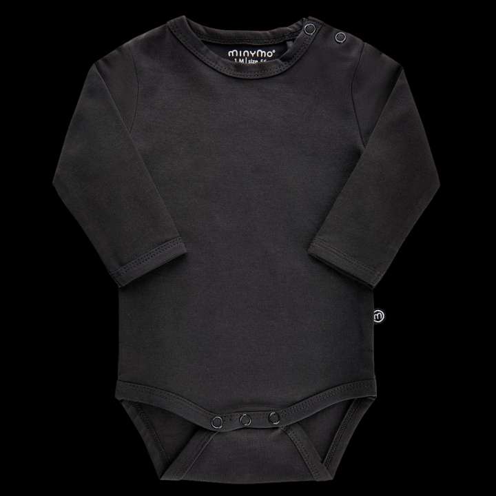 Priser på Minymo Baby Body - Black - 74