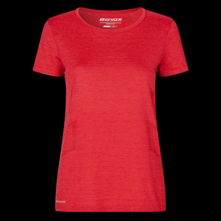 Priser på GEYSER by ID GEYSER Dame T-shirt - Rød melange - 3XL