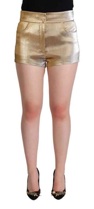 Priser på Dolce & Gabbana Elegant Metallic Gold Hot Pants