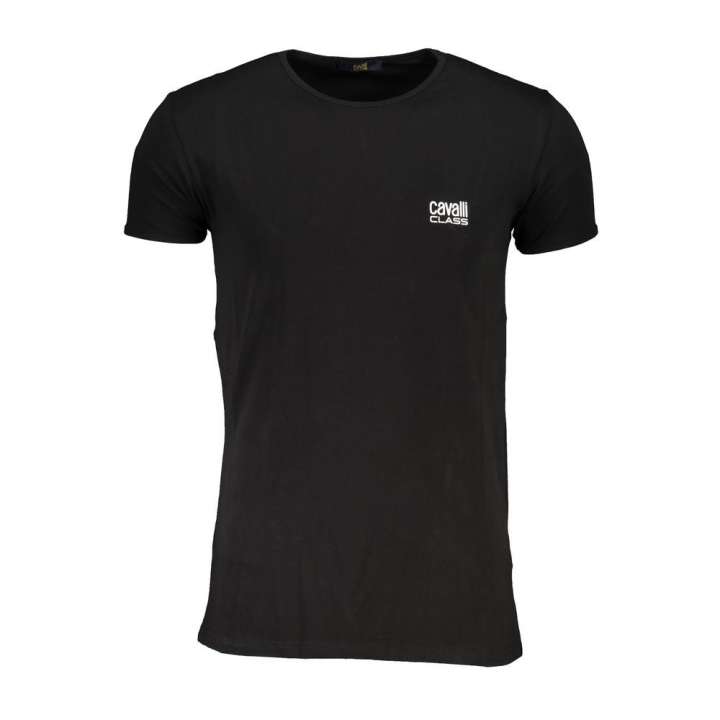 Priser på Cavalli Class Black Bomuld T-Shirt