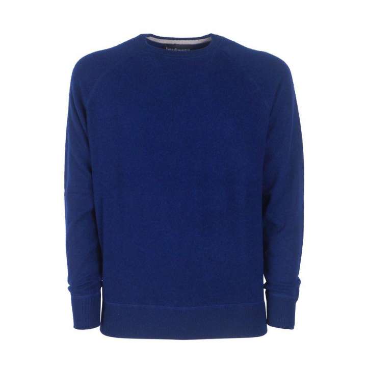 Priser på Emilio Romanelli Navy Blue Cashmere Crew Neck Sweater - Slim Fit