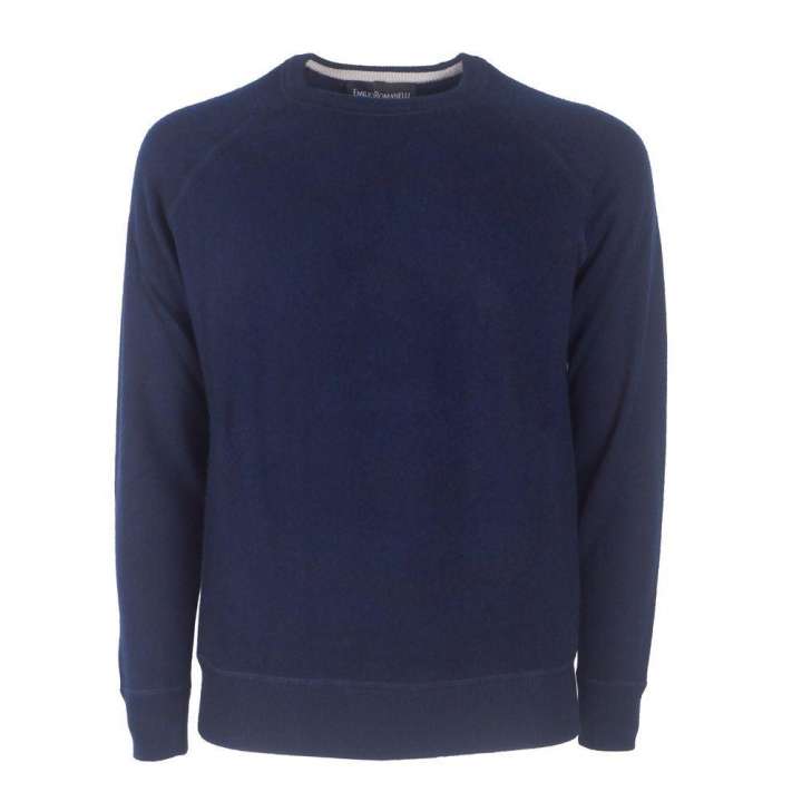 Priser på Emilio Romanelli Elegant Dark Blue Cashmere Sweater