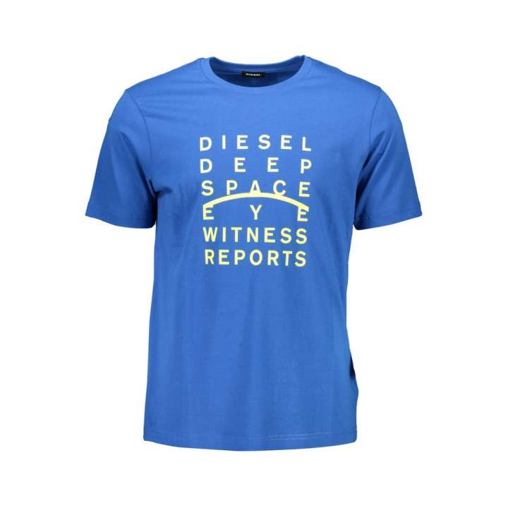 Priser på Diesel Sleek Blue Crew Neck Cotton Tee