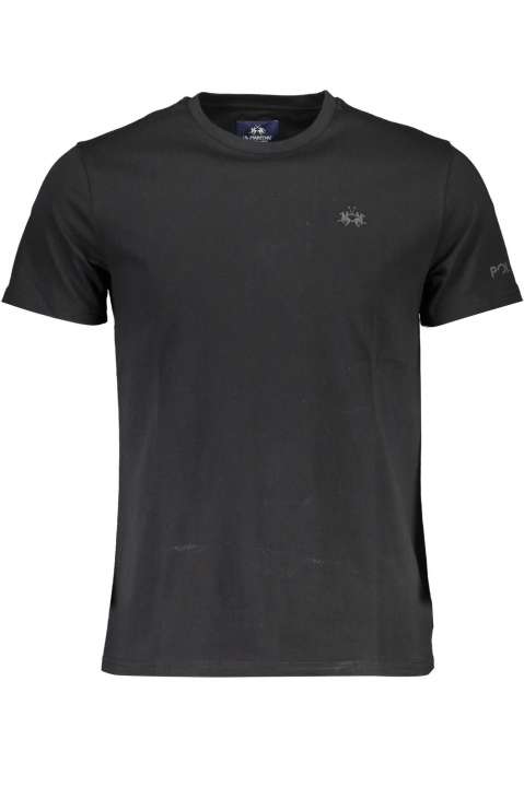 Priser på La Martina Elegant Embroidered Logo Black T-Shirt