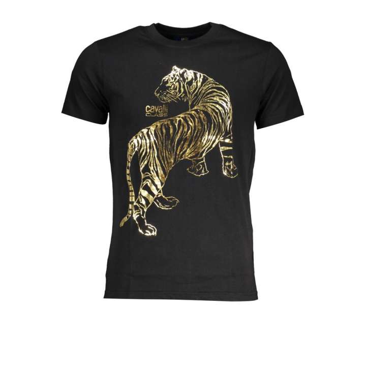 Priser på Cavalli Class Black Cotton T-Shirt