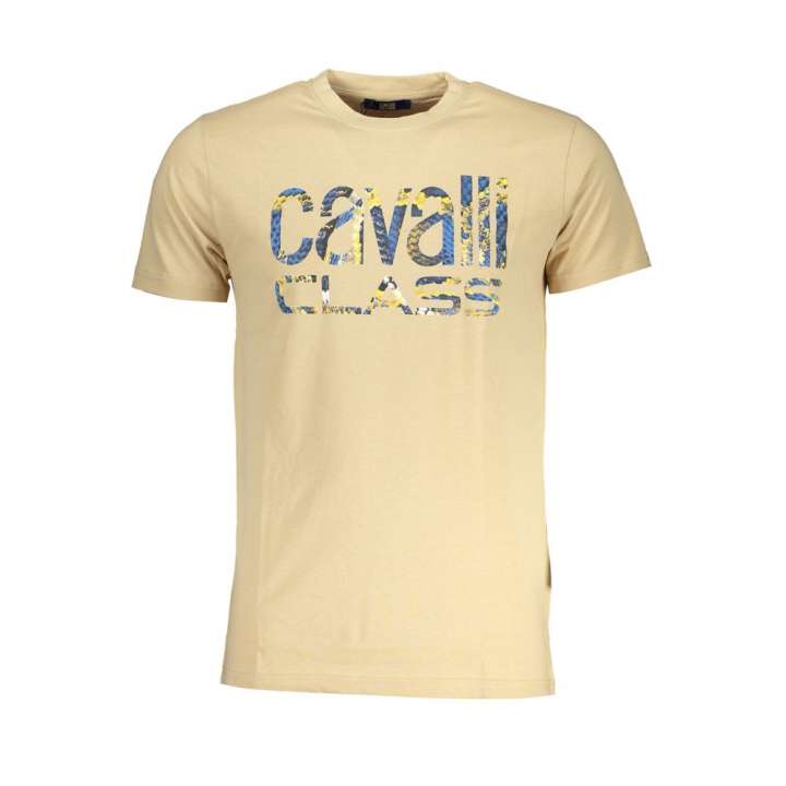 Priser på Cavalli Class Beige Cotton T-Shirt