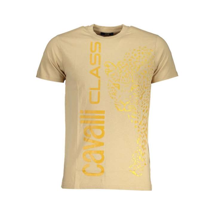 Priser på Cavalli Class Beige Cotton T-Shirt