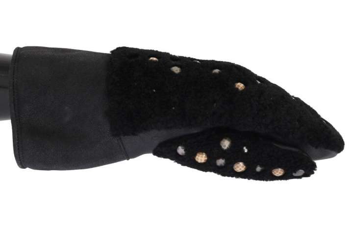 Priser på Dolce & Gabbana Studded Black Leather Gentleman's Gloves