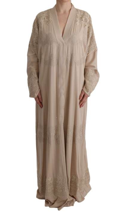 Priser på Dolce & Gabbana Elegant Beige Cape Kaftan Dress