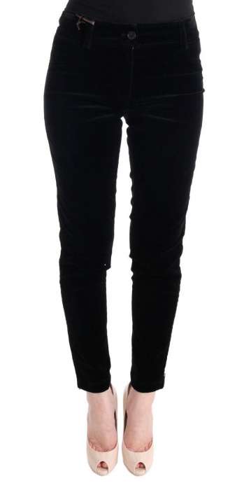 Priser på Ermanno Scervino Chic Black Slim Fit Cropped Pants