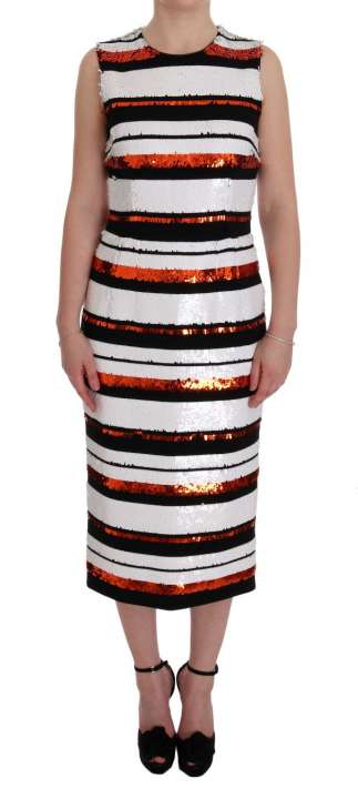 Priser på Dolce & Gabbana Sleeveless Striped Sheath Dress