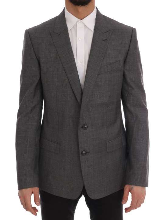 Priser på Dolce & Gabbana Sleek Gray Checkered Wool Blazer