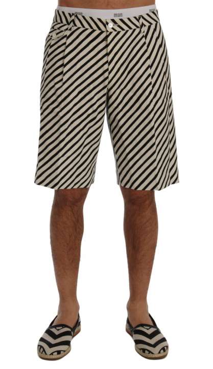 Priser på Dolce & Gabbana Striped Hemp Casual Shorts