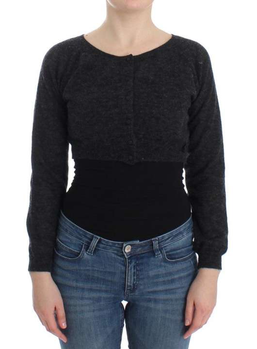 Priser på Ermanno Scervino Chic Cropped Alpaca Wool Sweater