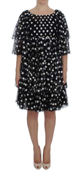 Priser på Dolce & Gabbana Elegant Polka Dotted Ruffled Dress