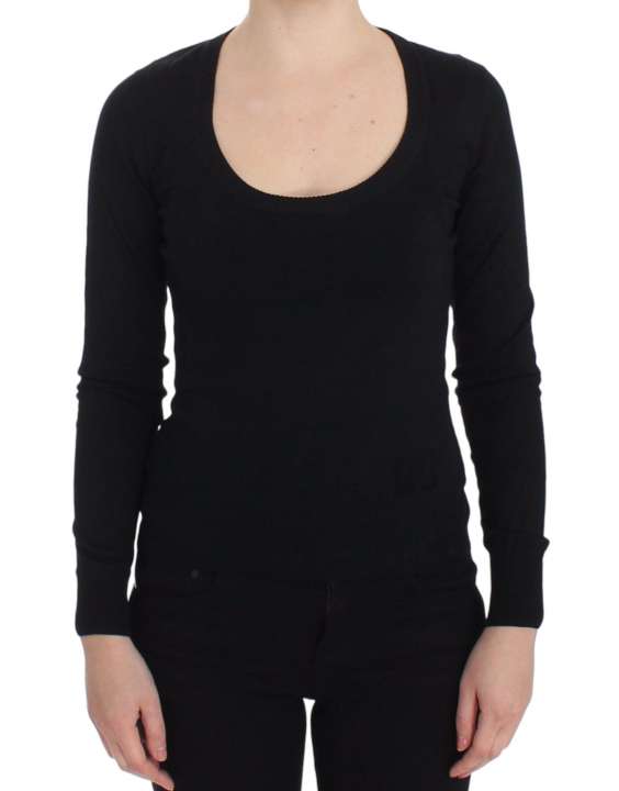 Priser på Dolce & Gabbana Elegant Black Deep Crewneck Sweater