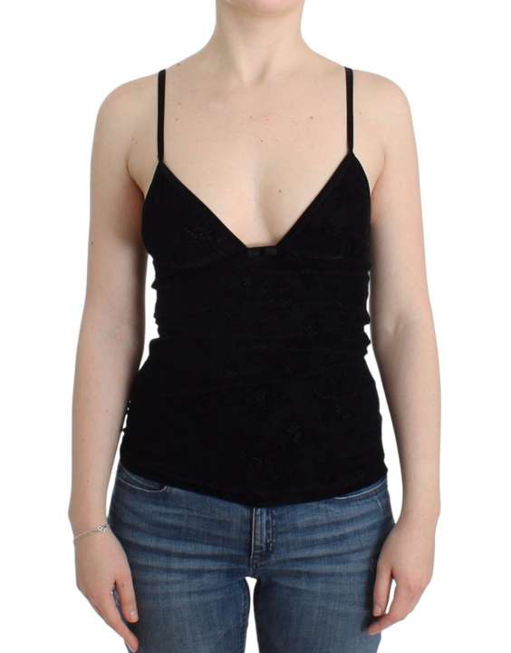 Priser på Ermanno Scervino Elegant Black Cami Lingerie Top