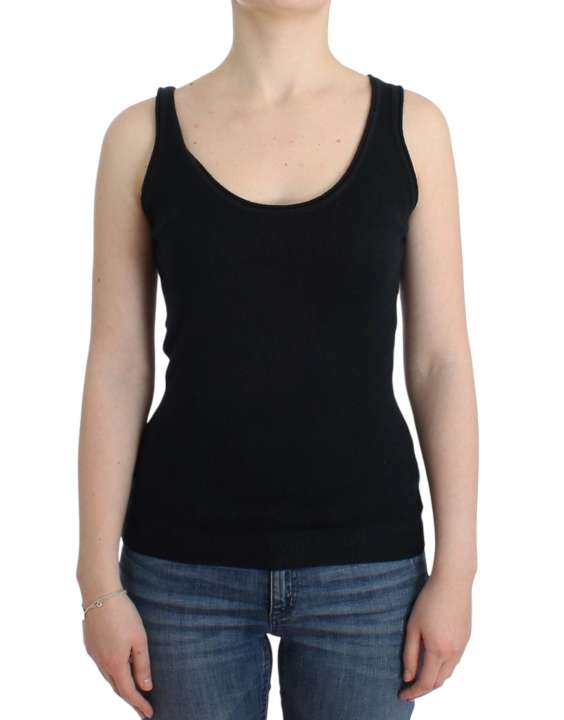 Priser på Ermanno Scervino Elegant Black Cashmere Knit Top