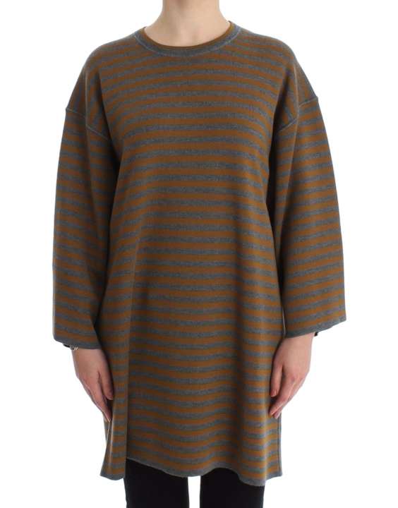 Priser på Dolce & Gabbana Yellow & Gray Striped Oversized Sweater