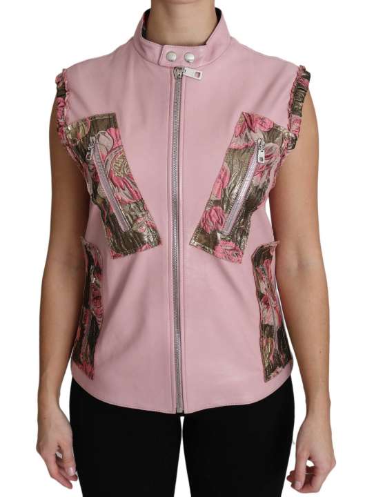 Priser på Dolce & Gabbana Stunning Pink Sleeveless Leather Vest