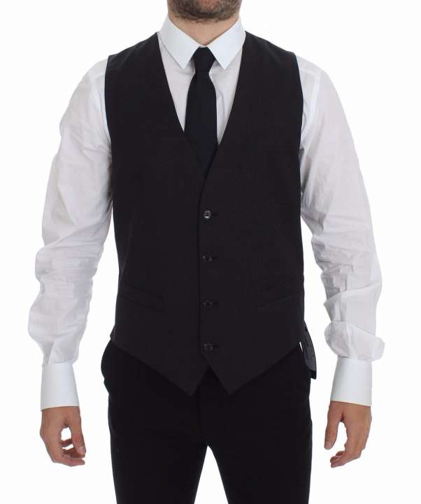 Priser på Dolce & Gabbana Sleek Gray Wool Dress Vest