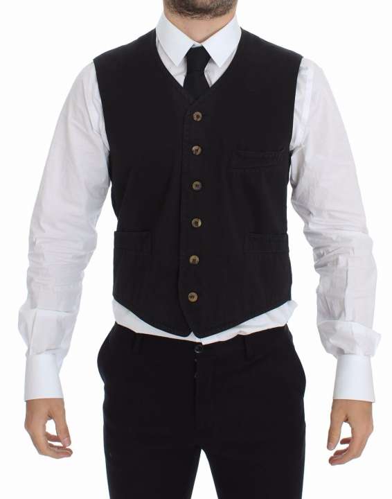 Priser på Dolce & Gabbana Elegant Black Dress Vest