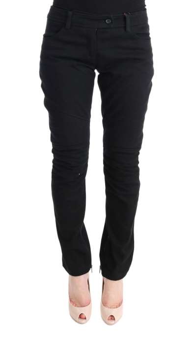 Priser på Ermanno Scervino Chic Black Slim Fit Trousers