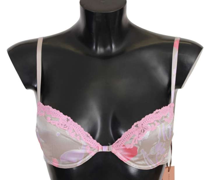 Priser på Ermanno Scervino Chic Pink Lace Silk Blend Push Up Bra