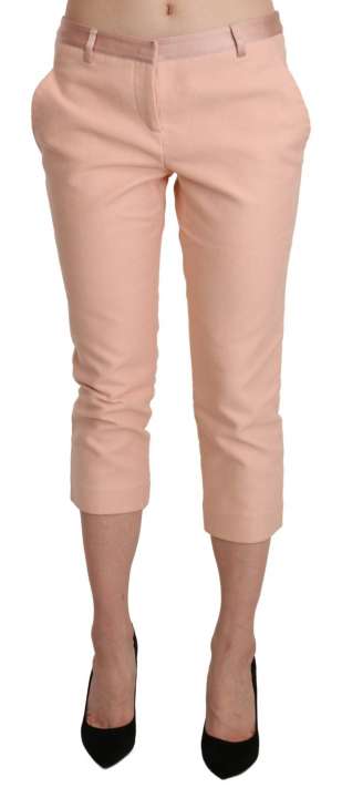 Priser på Ermanno Scervino Chic Pink Skinny Capri Pants