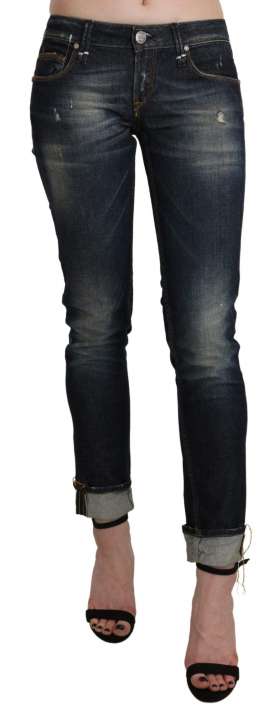 Priser på Acht Chic Dark Blue Skinny Cropped Jeans