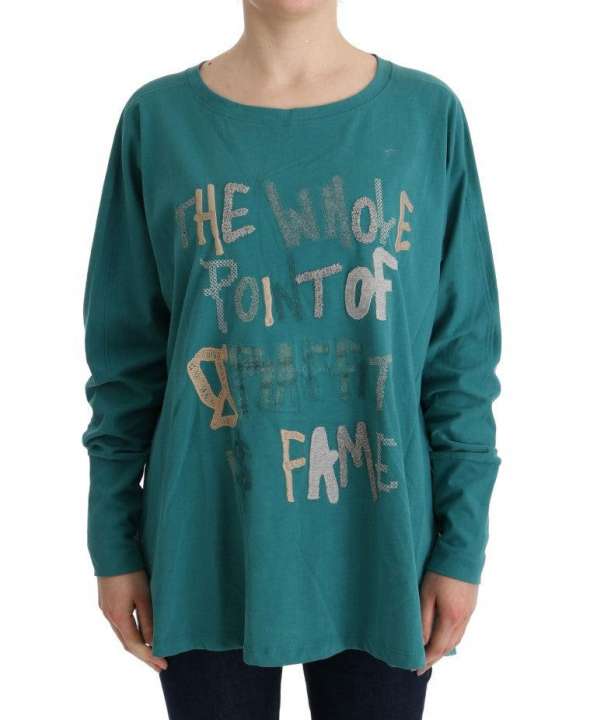 Priser på John Galliano Elegant Crewneck Cotton Sweater in Green