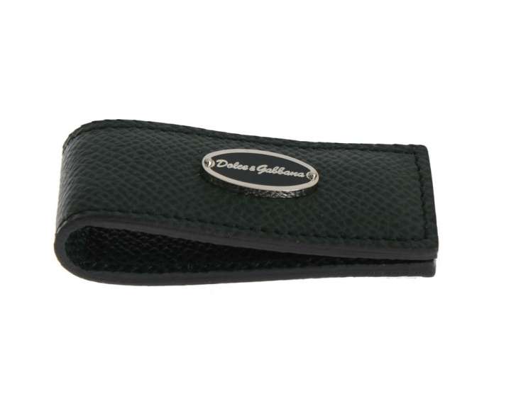 Priser på Dolce & Gabbana Elegant Green Leather Money Clip