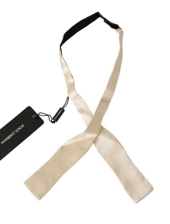 Priser på Dolce & Gabbana Elegant Beige Silk Bowtie