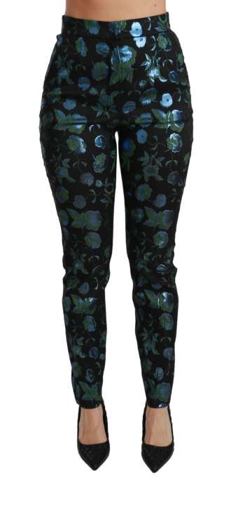 Priser på Dolce & Gabbana Floral High Waist Skinny Trousers