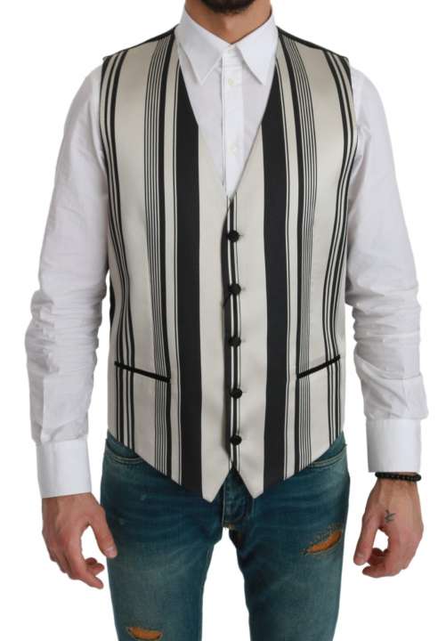 Priser på Dolce & Gabbana Stripe Cotton Silk Dress Vest