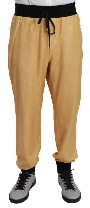 Priser på Dolce & Gabbana Elegant Gold Motif Sweatpants