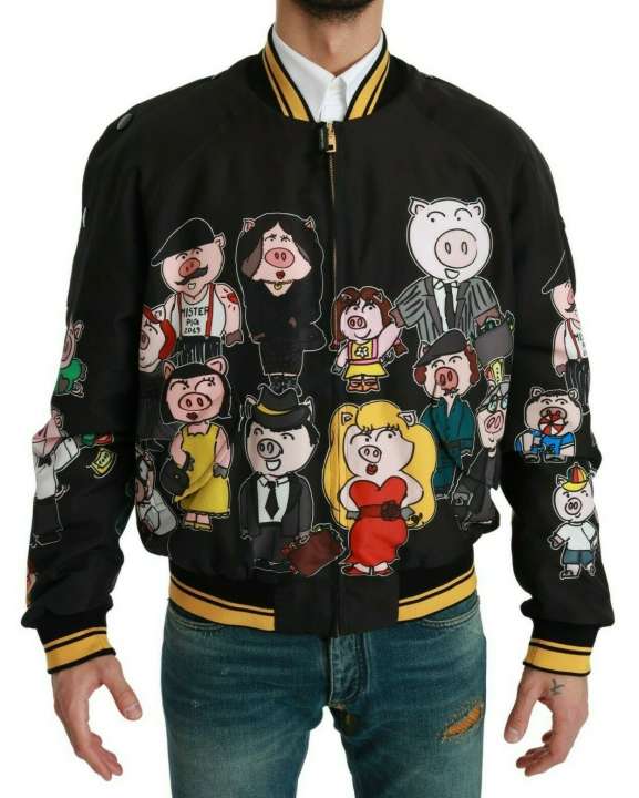 Priser på Dolce & Gabbana Multicolor Motive Bomber Style Jacket