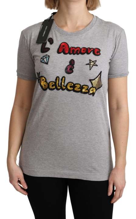 Priser på Dolce & Gabbana Sequined Motive Cotton Tee