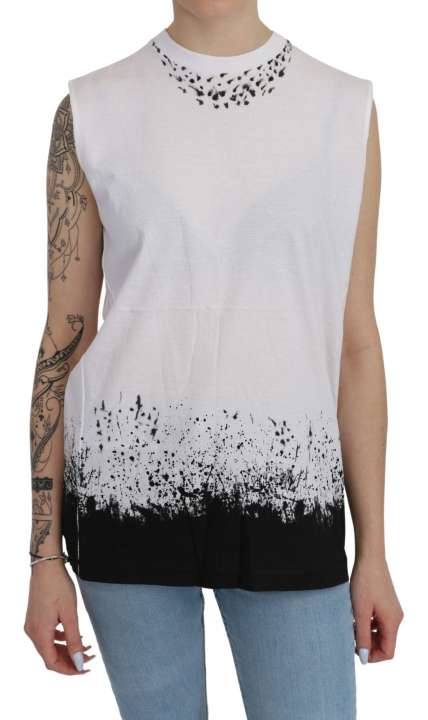 Priser på Dsquared2 Chic Sleeveless Cotton Crew Neck Top