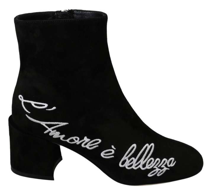 Priser på Dolce & Gabbana Chic Embroidered Ankle Boots