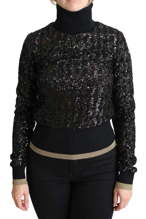 Priser på Dolce & Gabbana Elegant Sequined Turtleneck Sweater