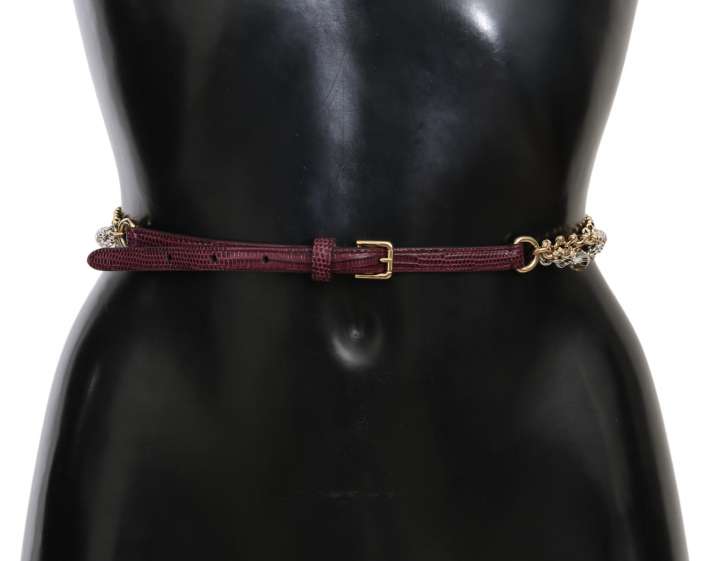 Priser på Dolce & Gabbana Crystal Studded Waist Belt in Purple