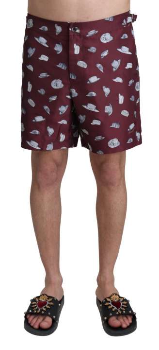 Priser på Dolce & Gabbana Elegant Maroon Swim Trunks