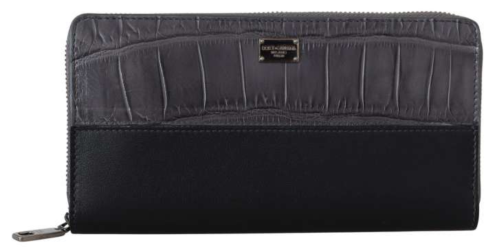 Priser på Dolce & Gabbana Elegant Textured Leather Zip-Around Wallet