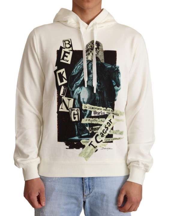 Priser på Dolce & Gabbana Regal King Motif Hooded Pullover Sweater